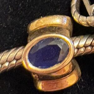 PANDORA 14k LARGE SAPPHIRE BONSAI CHARM